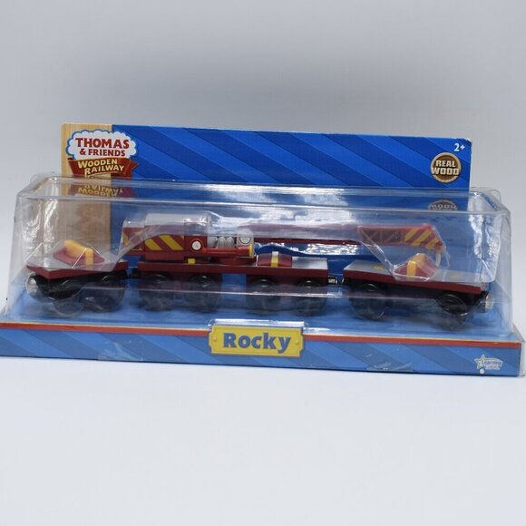 Rocky and Front and Back Cars Learning Curve Thomas & Friends Wooden Railway New - Picture 1 of 10